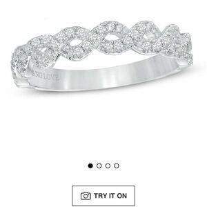 Vera Wang Braided Diamond Ring White Gold